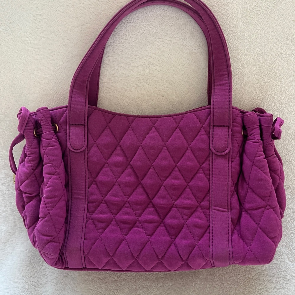 Vera Bradley Magenta Quilted Satchel
